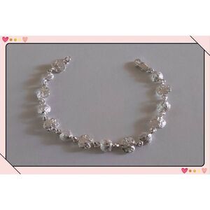 NEW~925 Sterling Silver Seashell & Sand Dollar Link Tennis Bracelet